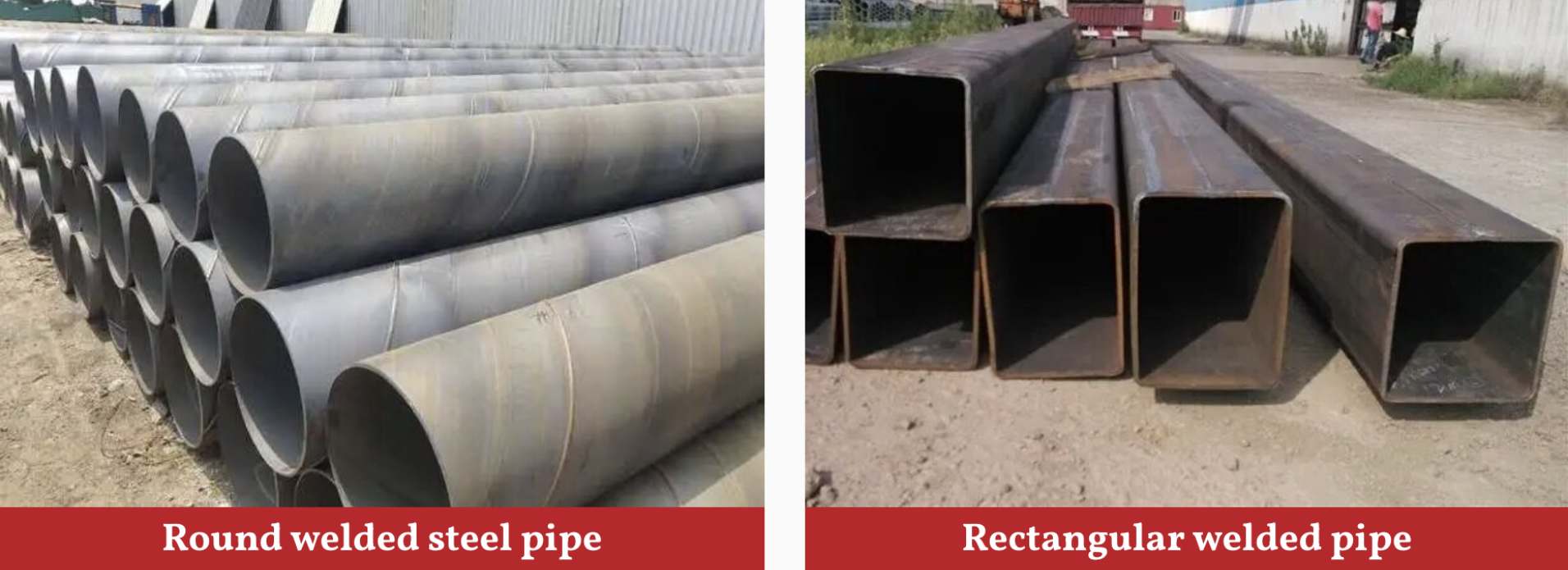 Round and rectangular welded pipes