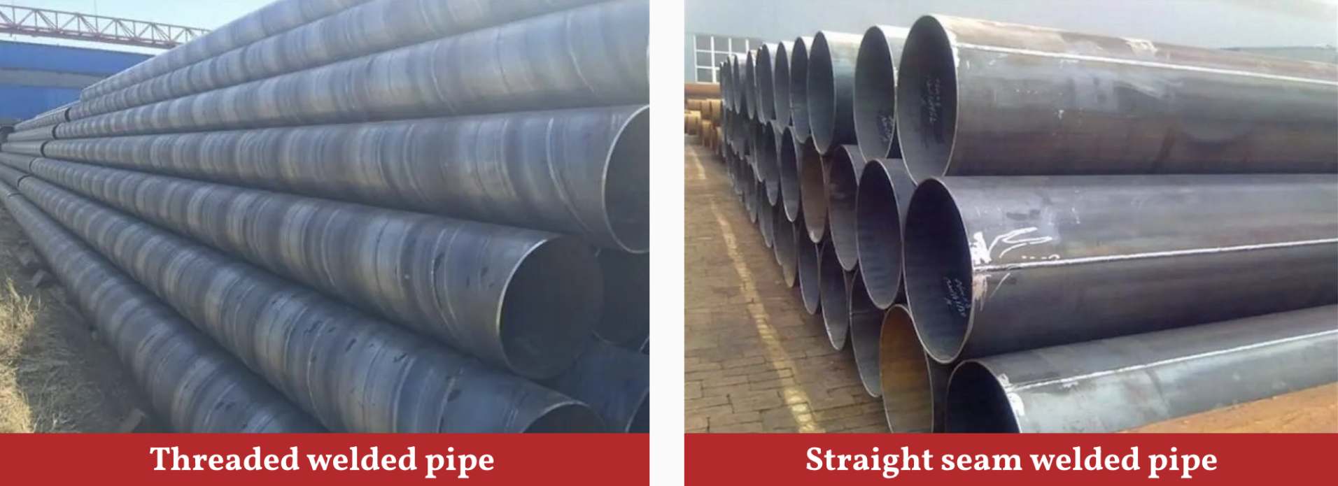 Threaded and straight-seam steel pipes