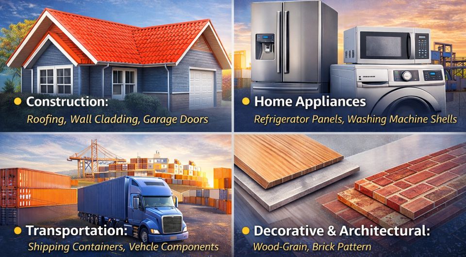 Applications of Painted Steel Coil Applications of Painted Steel Coil