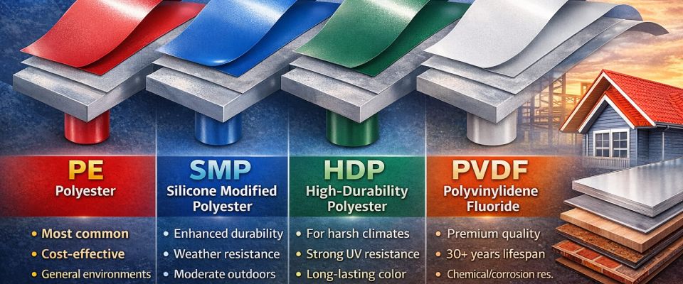 Types of Painted Steel Coil Types of Painted Steel Coil