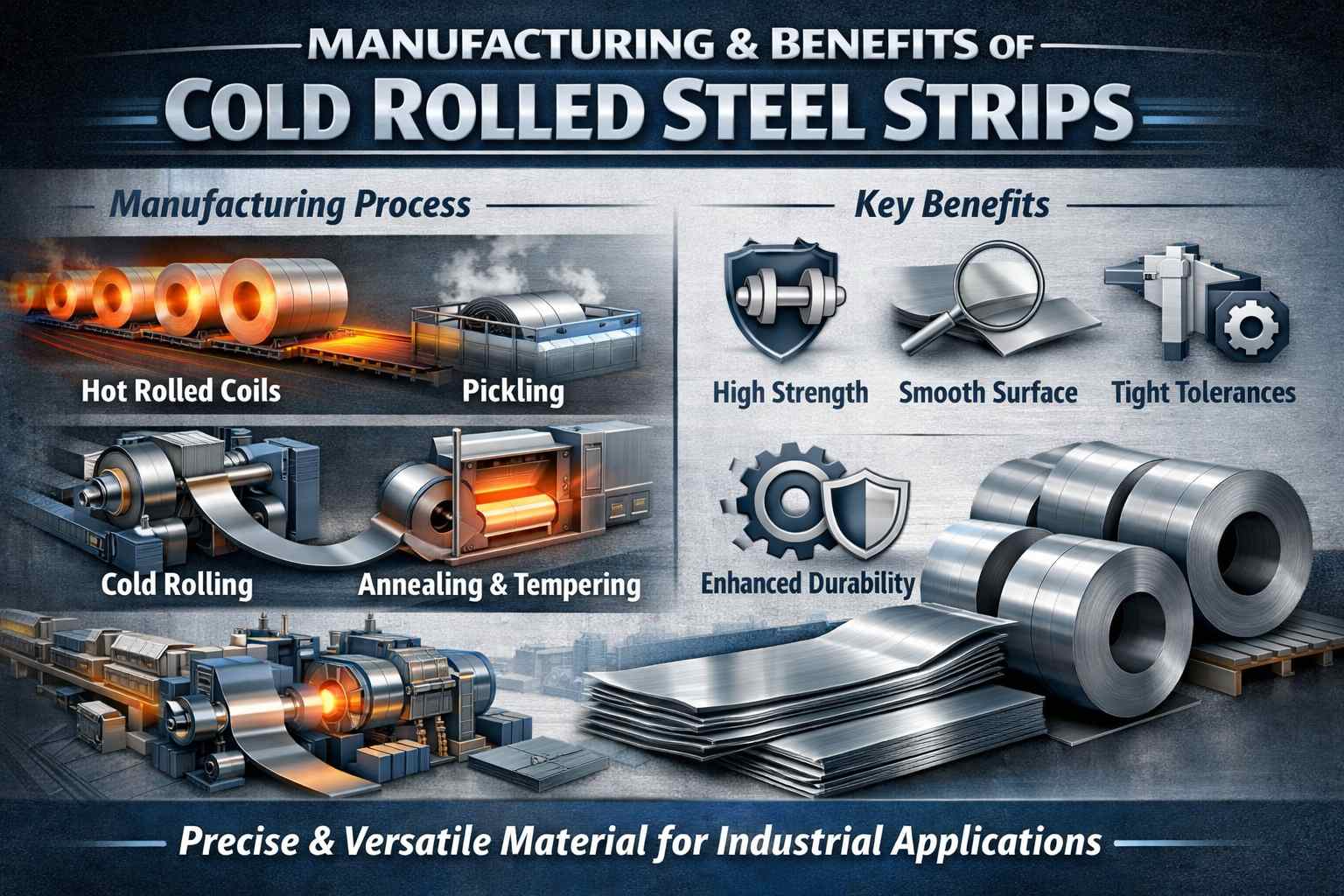 Manufacturing & Benefits of Cold Rolled Steel Strips