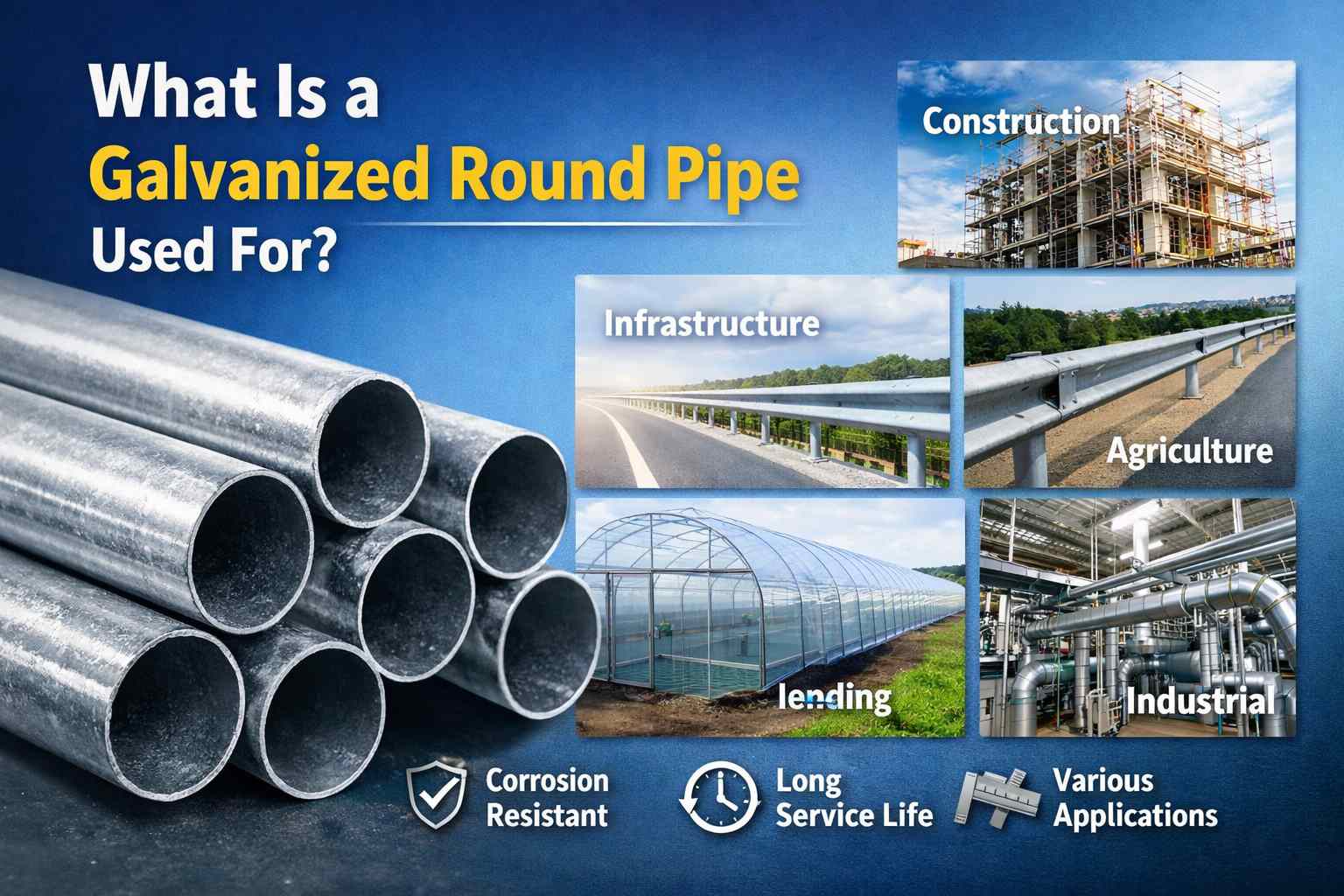 What Is a Galvanized Round Pipe Used For?