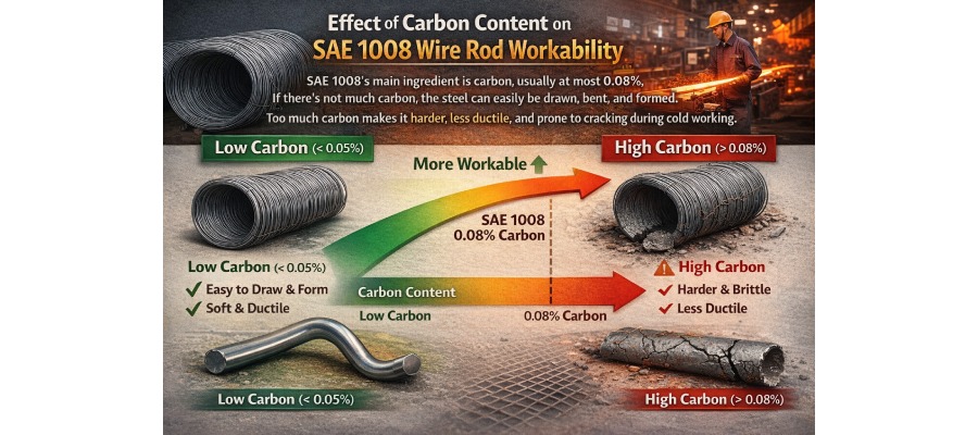 Effect of carbon content on the performance of SAE 1008 steel wire Effect of carbon content on the performance of SAE 1008 steel wire
