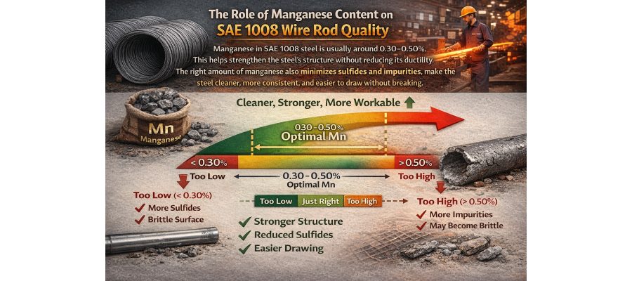 Effect of manganese content on steel wire performance Effect of manganese content on steel wire performance
