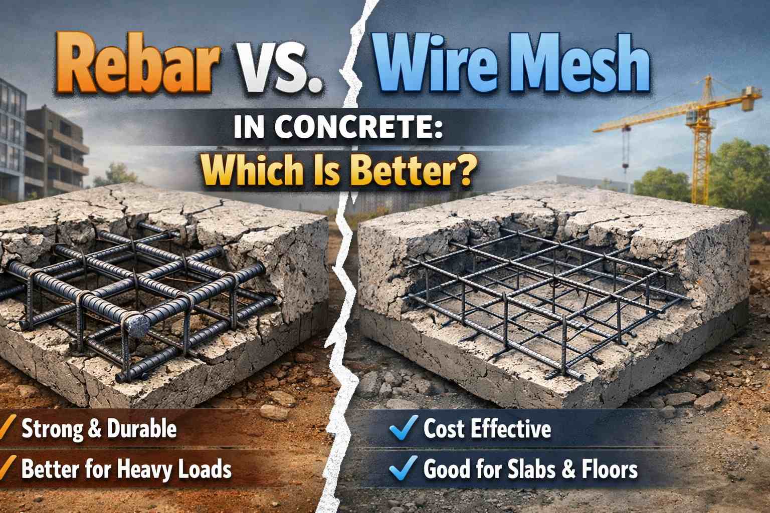 Rebar vs Wire Mesh in Concrete: Which Is Better?