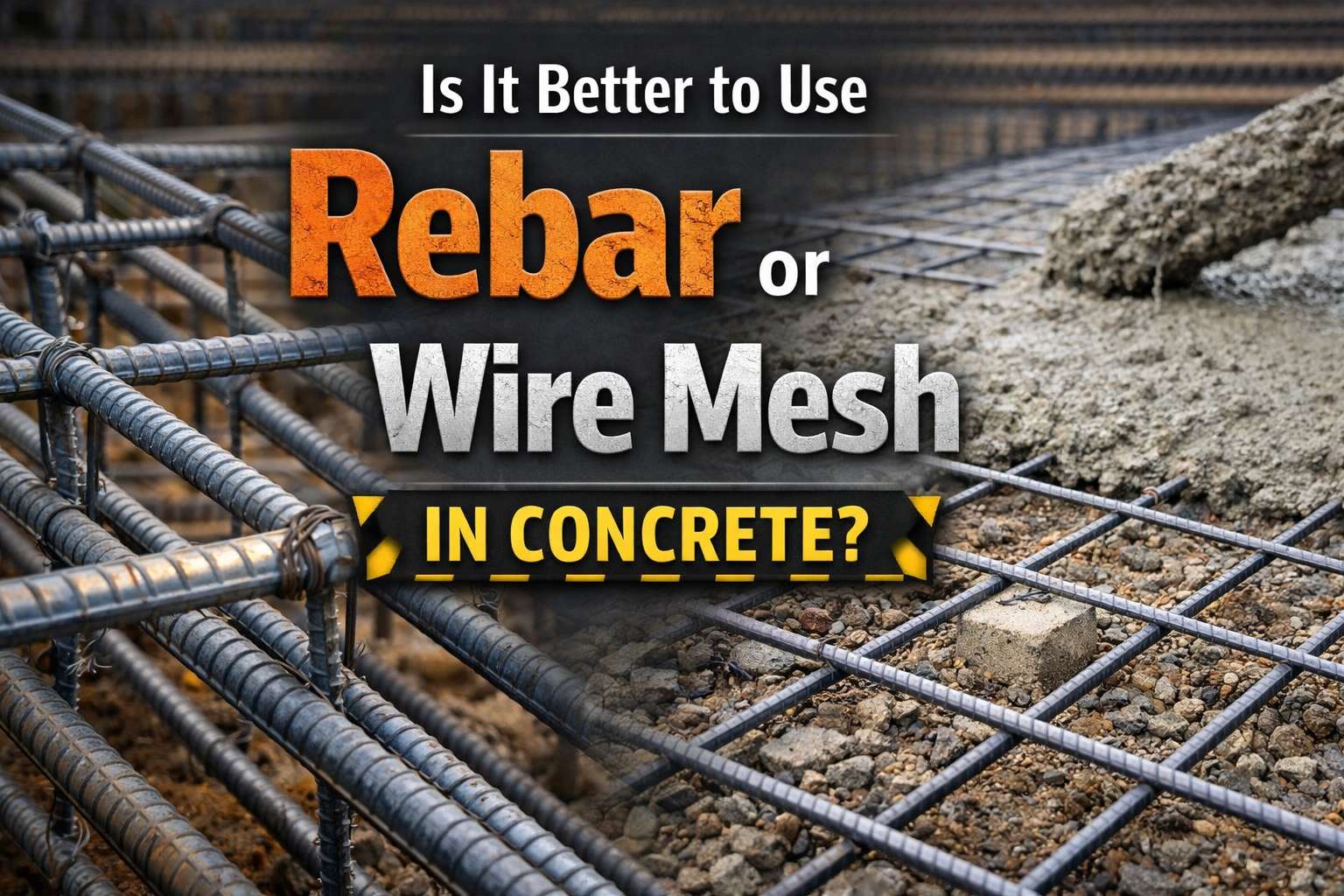 Is It Better to Use Rebar or Wire Mesh in Concrete?