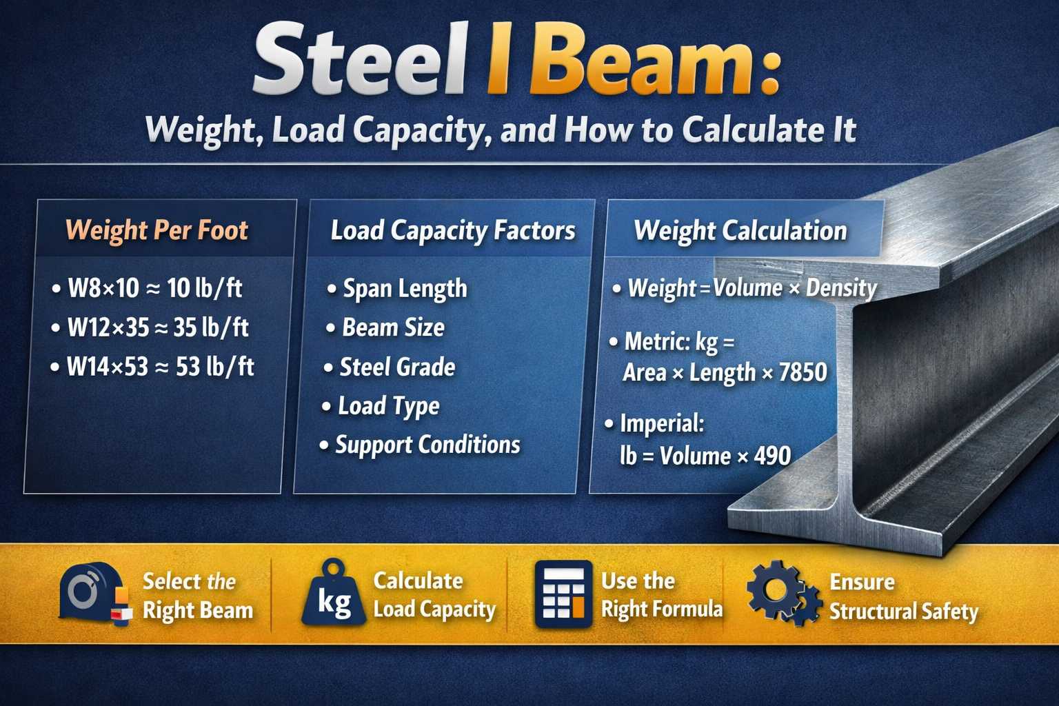 Steel I Beam: Weight, Load Capacity, and How to Calculate It