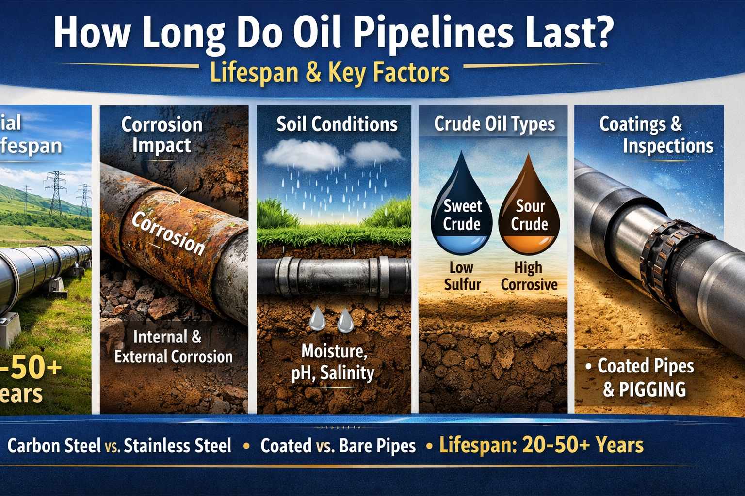 How Long Do Oil Pipelines Last? Lifespan & Key Factors